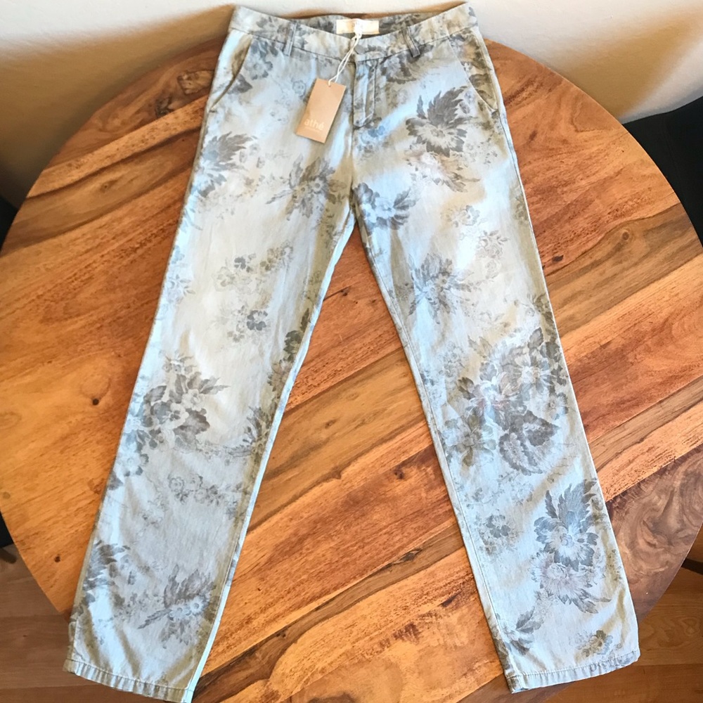 NEW Vanessa Bruno athé Floral Cotton Pants Size 34